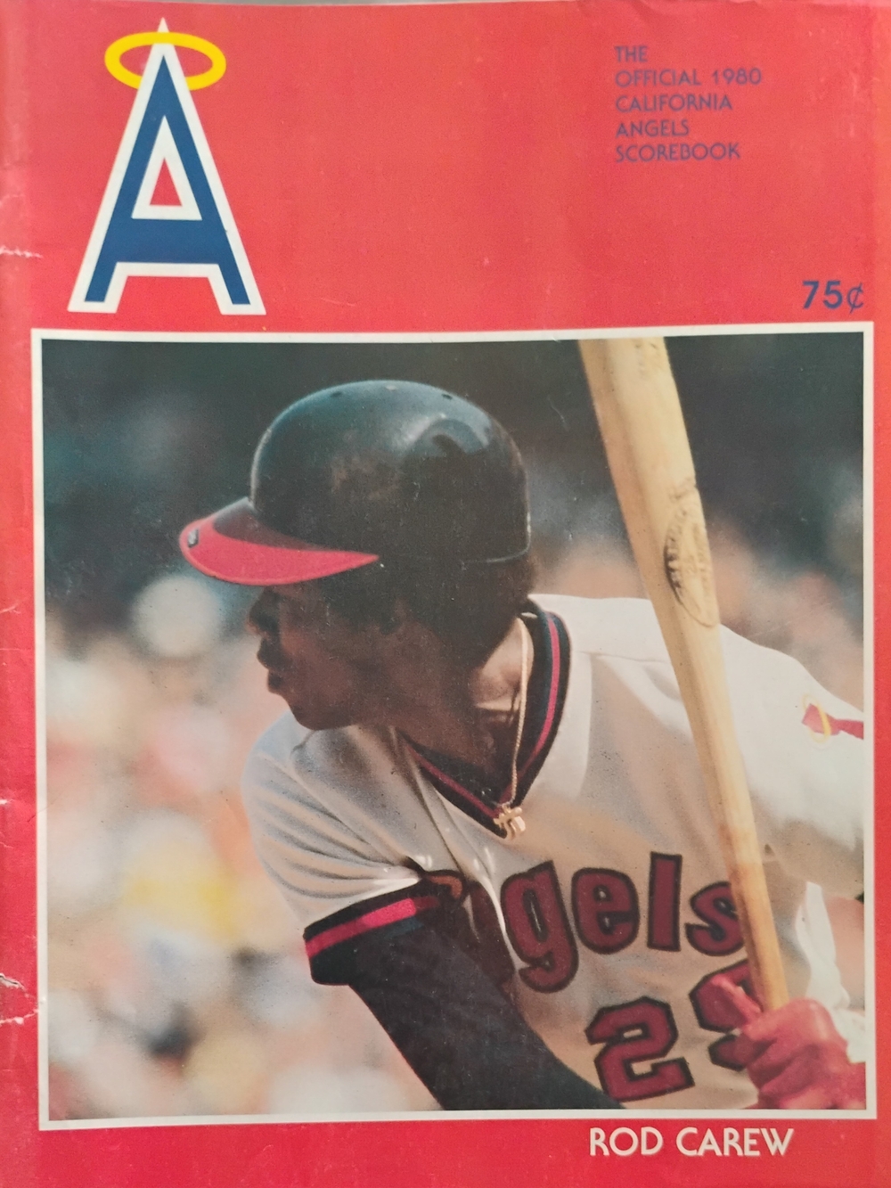California Angels Rod Carew Vintage Scorebook Cover